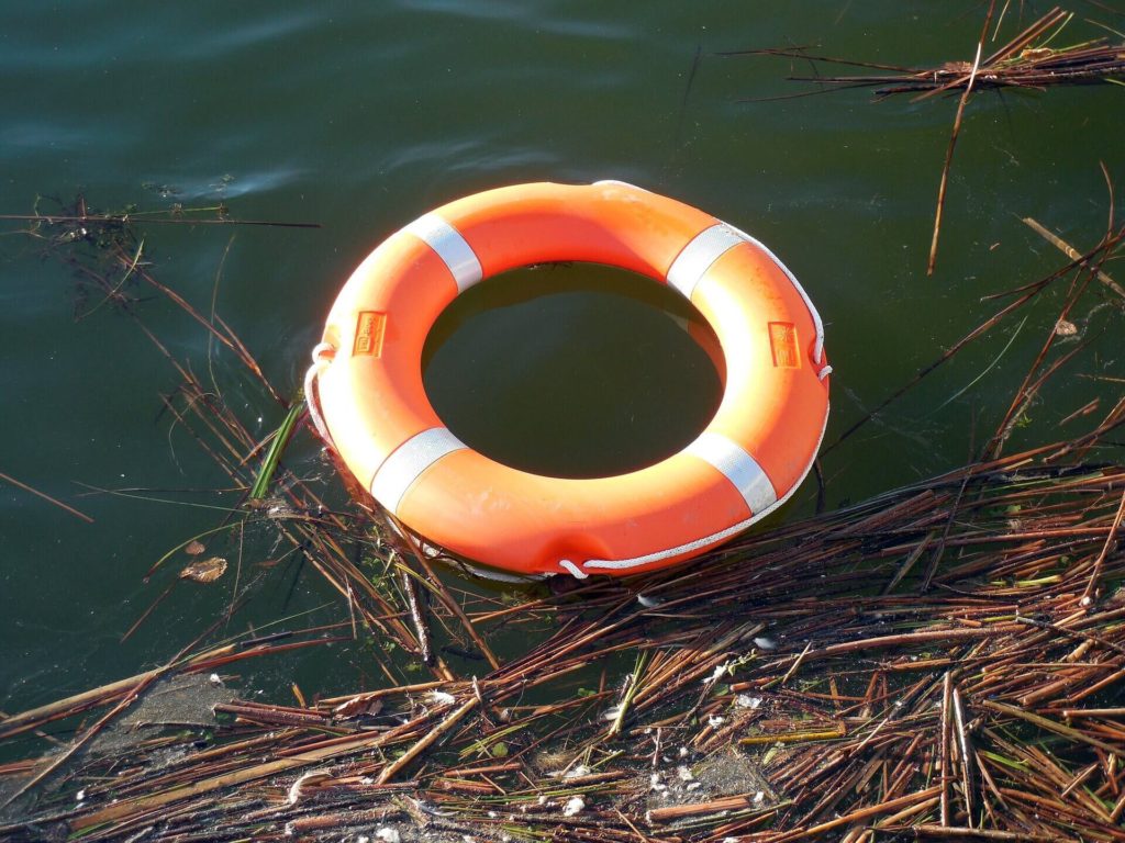 flotation device on a lake
