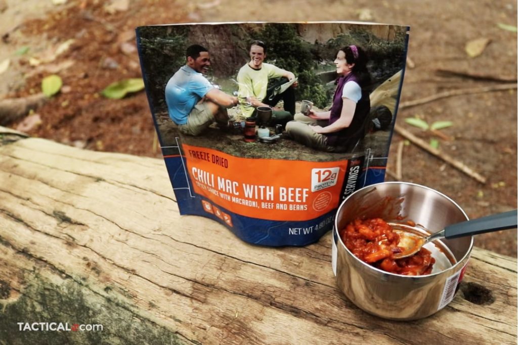freeze-dried food, mountain house chili mac with beef