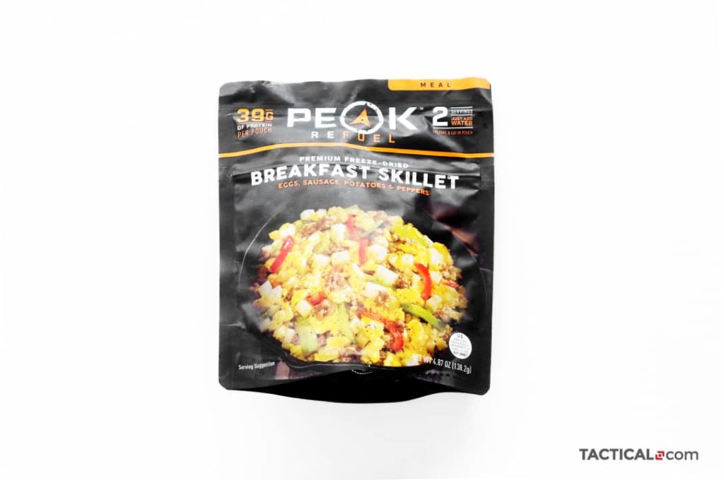 peak refuel breakfast skillet freeze-dried food pouch