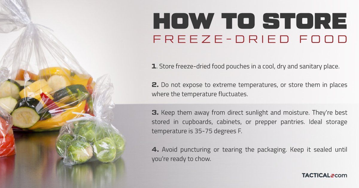 how to store freeze dried food