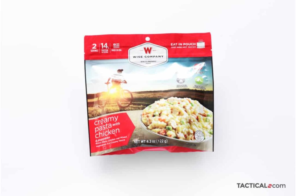 wise foods creamy pasta and vegetable rotini with chicken
