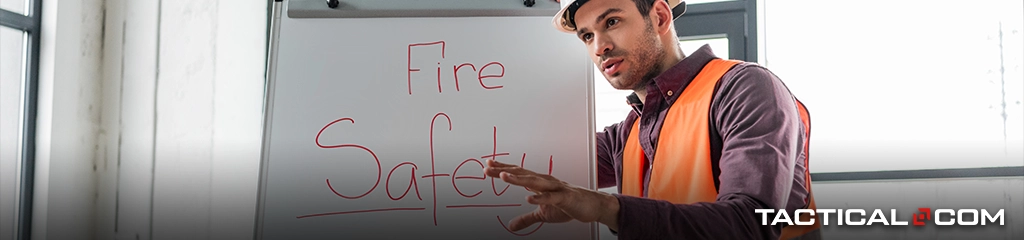 a person teaching about fire safety