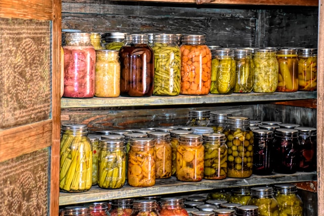 jars of preserved food