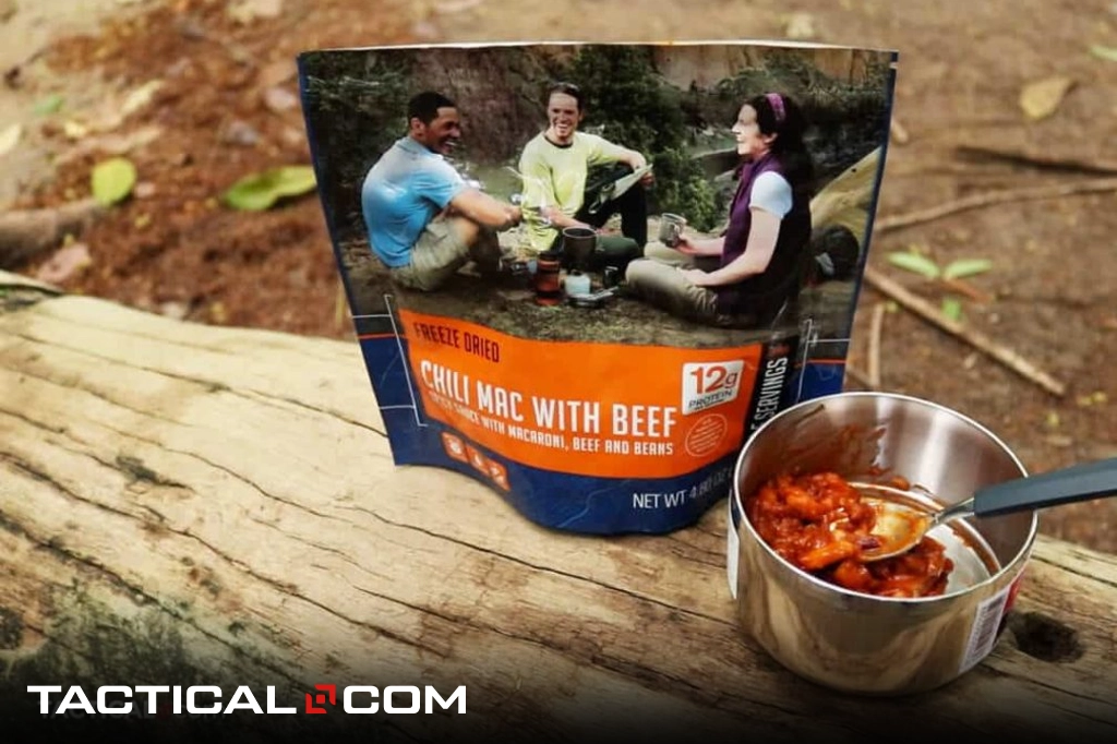 the best freeze dried food comes in many variants like this chili mac with beef