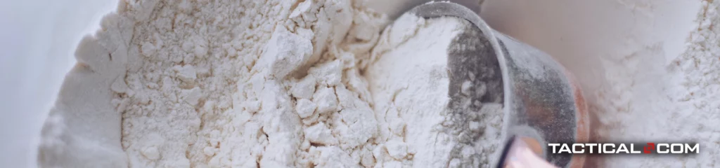 white flour has good longevity for your survival food stash